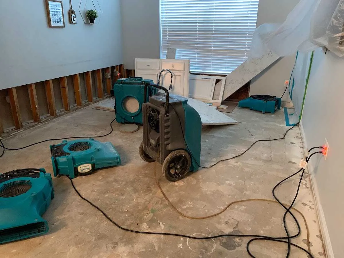 Dehumidifier in flood-cut room for Water Extraction & Removal in Clementon